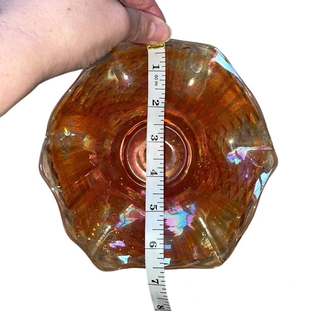 Vintage Imperial Glass Marigold Carnival Diamond File Pattern